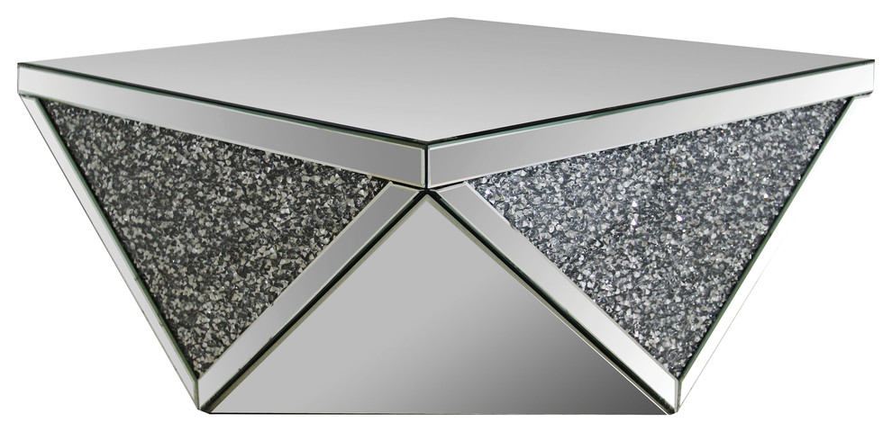 Noralie Mirrored Coffee Table   Contemporary   Coffee Tables   by Acme Furniture  Houzz