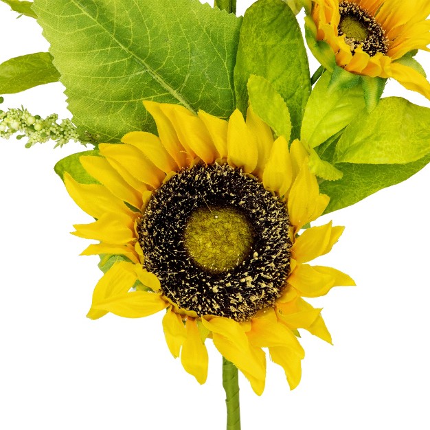 Wildflower And Sunflower Artificial Floral Silk Spray