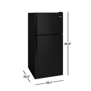 Whirlpool 18.2 cu. ft. Top Freezer Refrigerator in Black WRT318FMDB