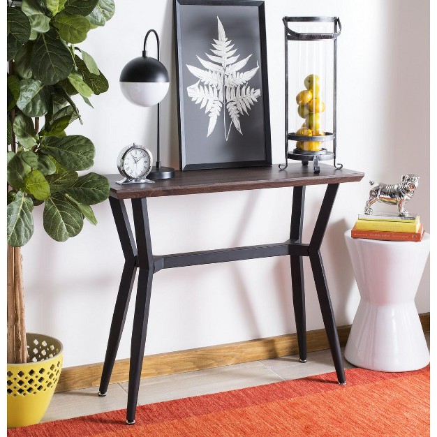 Andrewith Console Table Brown black Safavieh