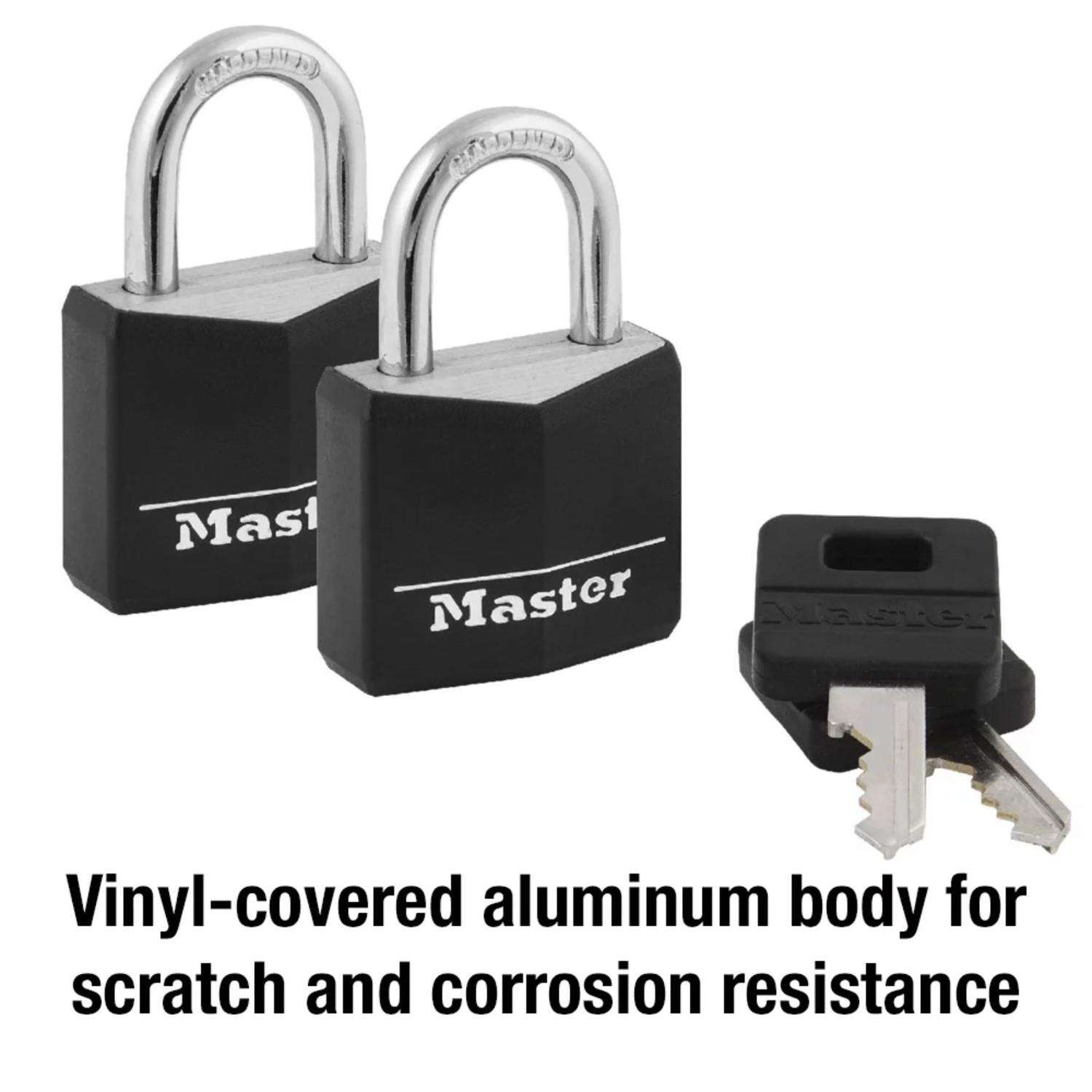 Master Lock 1 in. H X 5/16 in. W X 1-3/16 in. L Steel Double Locking Padlock Keyed Alike