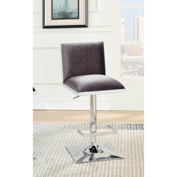 Furniture of America Hevi Contemporary Velvet Fabric Padded Barstool