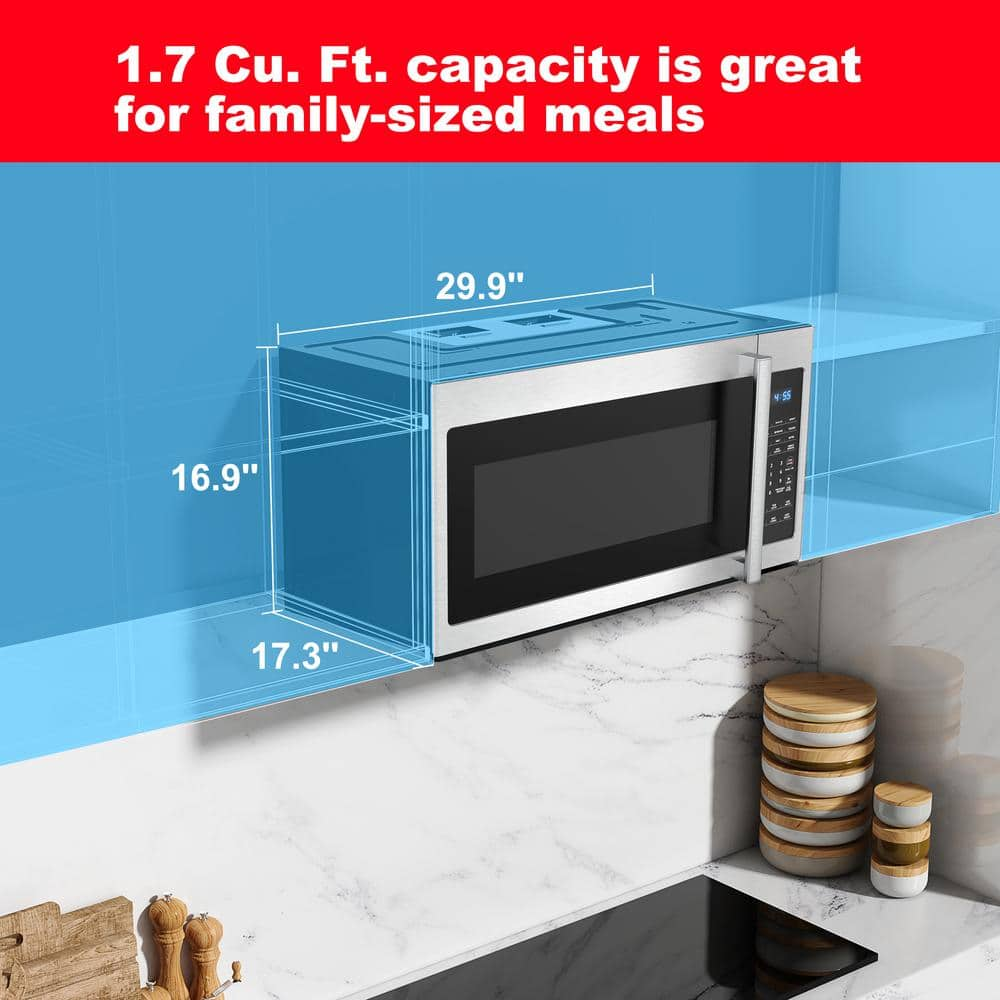 Galanz 17 cu ft Over the Range Microwave Oven in Stainless Steel