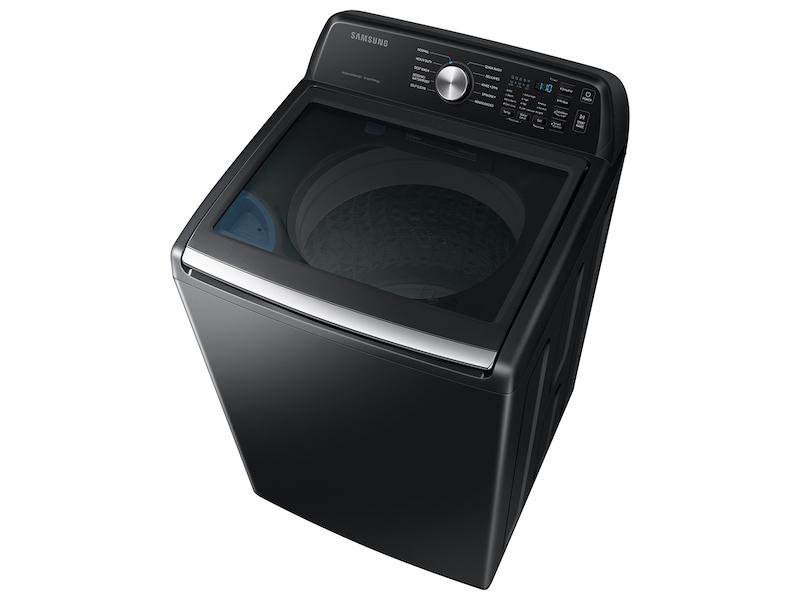 Samsung WA46CG3505AV 4.6 Cu. Ft. Large Capacity Smart Top Load Washer With Activewave™ Agitator And Active Waterjet In Brushed Black