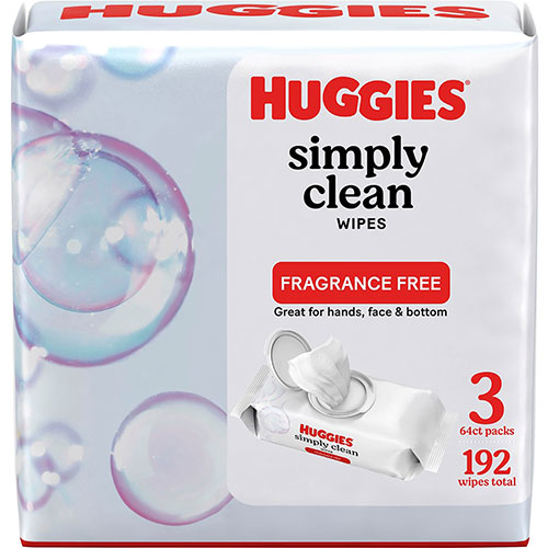 Kimberly-Clark Simply Clean Wipes - White - Unscented | Hypoallergenic， pH Balanced， Fragrance-free， Alcohol-free， Paraben-free， Phenoxyethanol-free - For Hand， Skin， Face - 1 Each | KCC54483