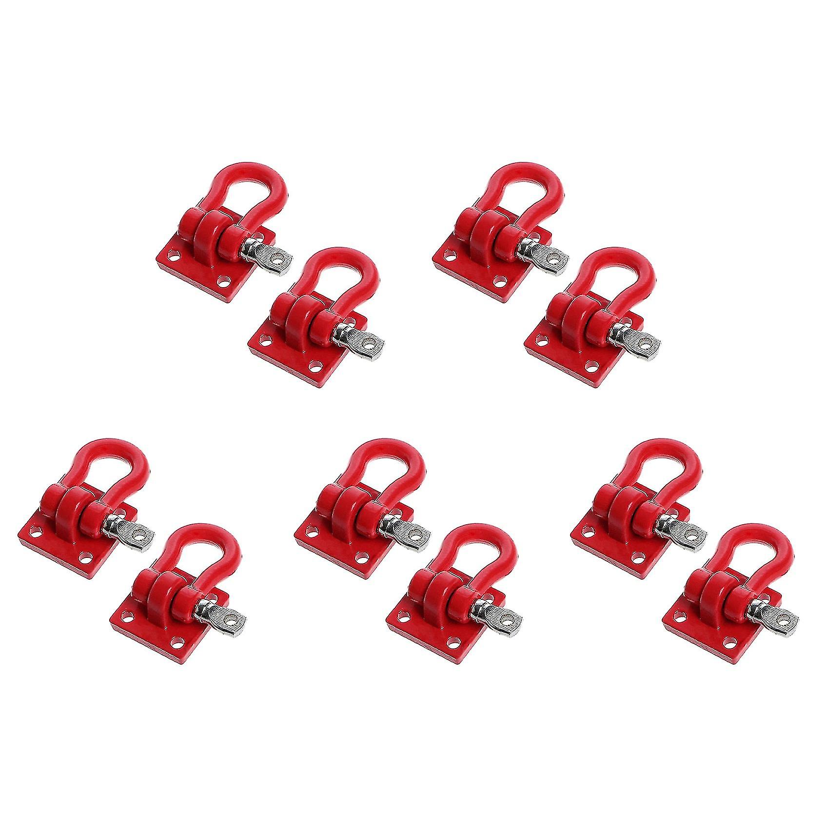 10x Metal Climbing Trailer Tow Hook Hooks Buckle Accessory For 1/10 Scale Rc Crawler Truck D90 Scx1