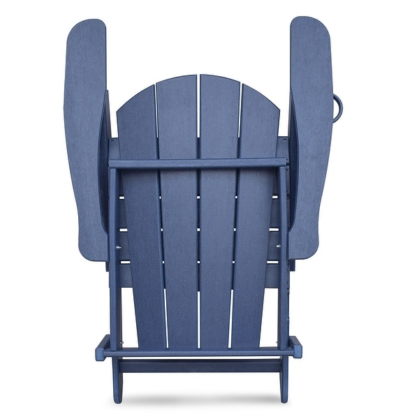 Folding Outdoor Adirondack Chair for Relaxing，HDPE Allweather Fire Pit Chair，Patio Lawn Chair