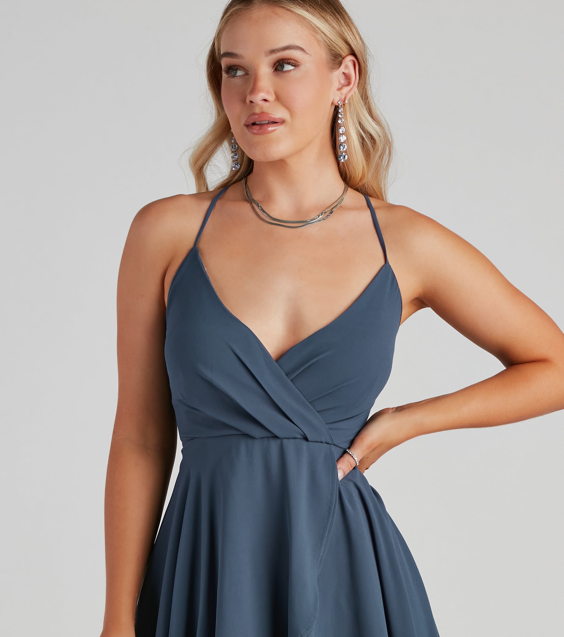 Flutter Away Layered Skater Dress