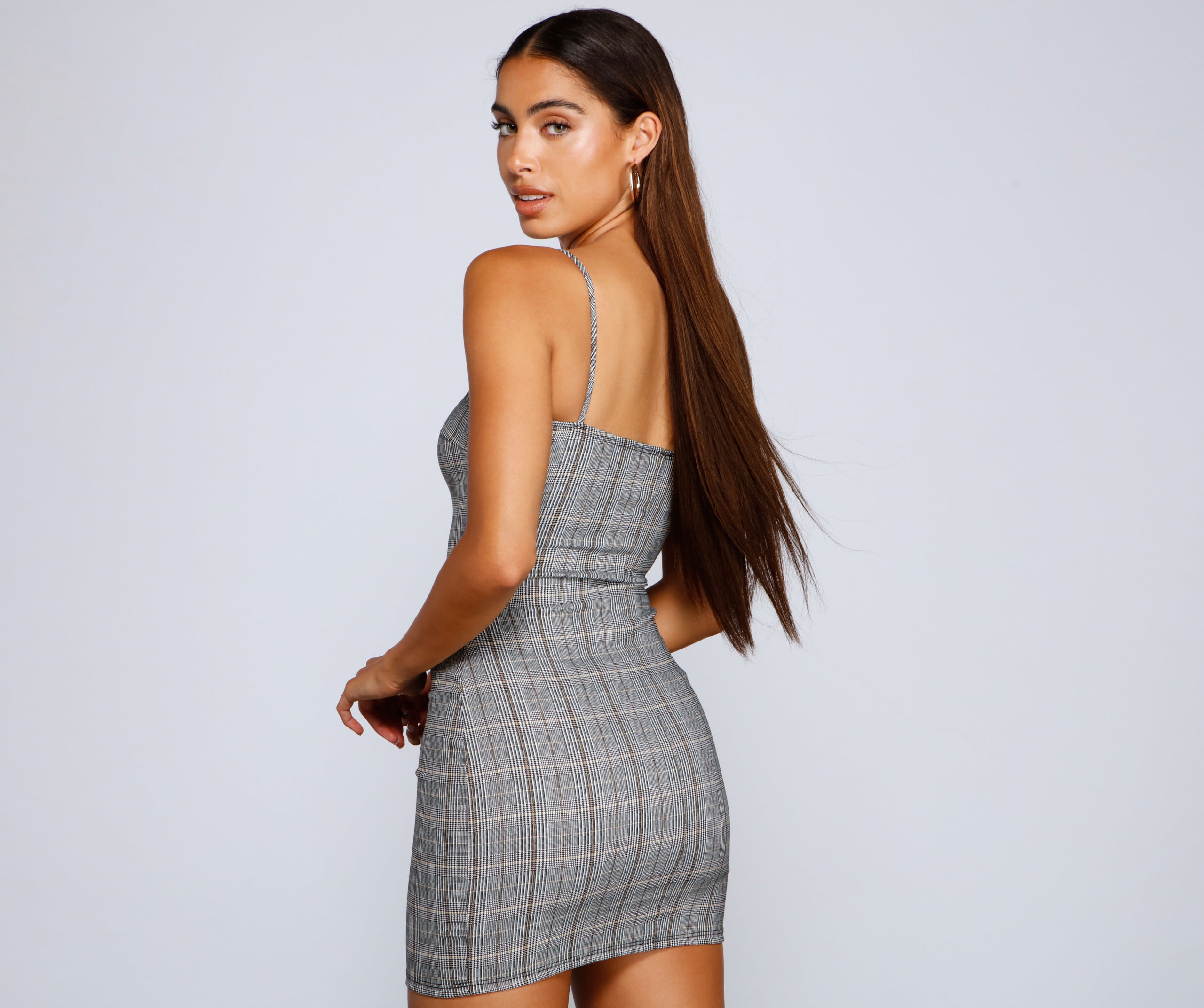 So Chic Plaid Mini Dress