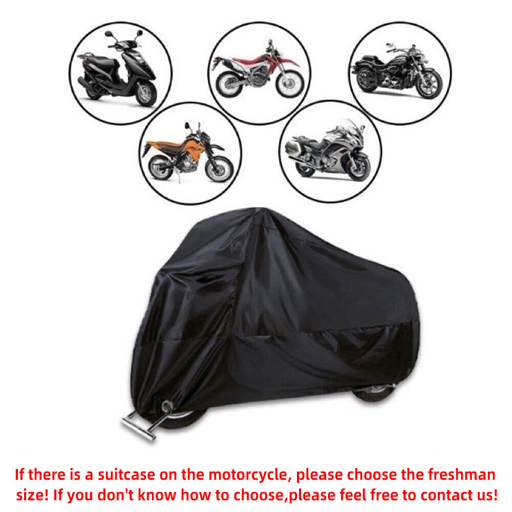 JLLOM Motorcycle Cover Waterproof Heavy Duty with Lock-Holes and Storage Bag for Outside Storage UV resistant 3XL