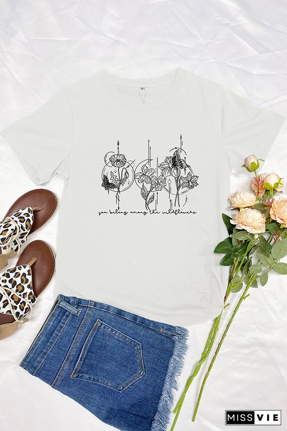 You Belong Among the Wildflower Graphic T-Shirt Wholesale