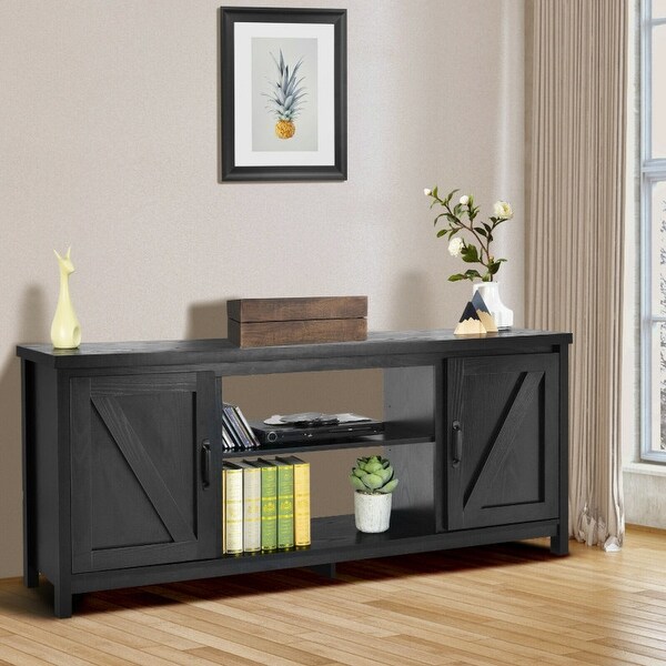 59 Inches TV Stand Media Console Center with Storage Cabinet - 59