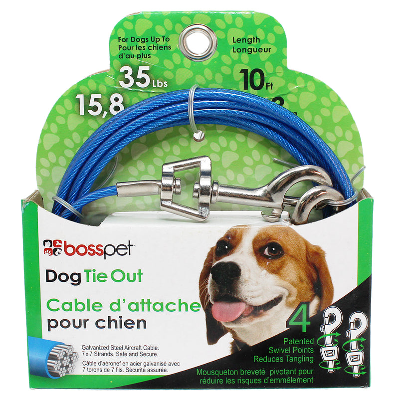 Orrville Q2310-000-99 10 ft. Tie Out Cable for Medium Dogs