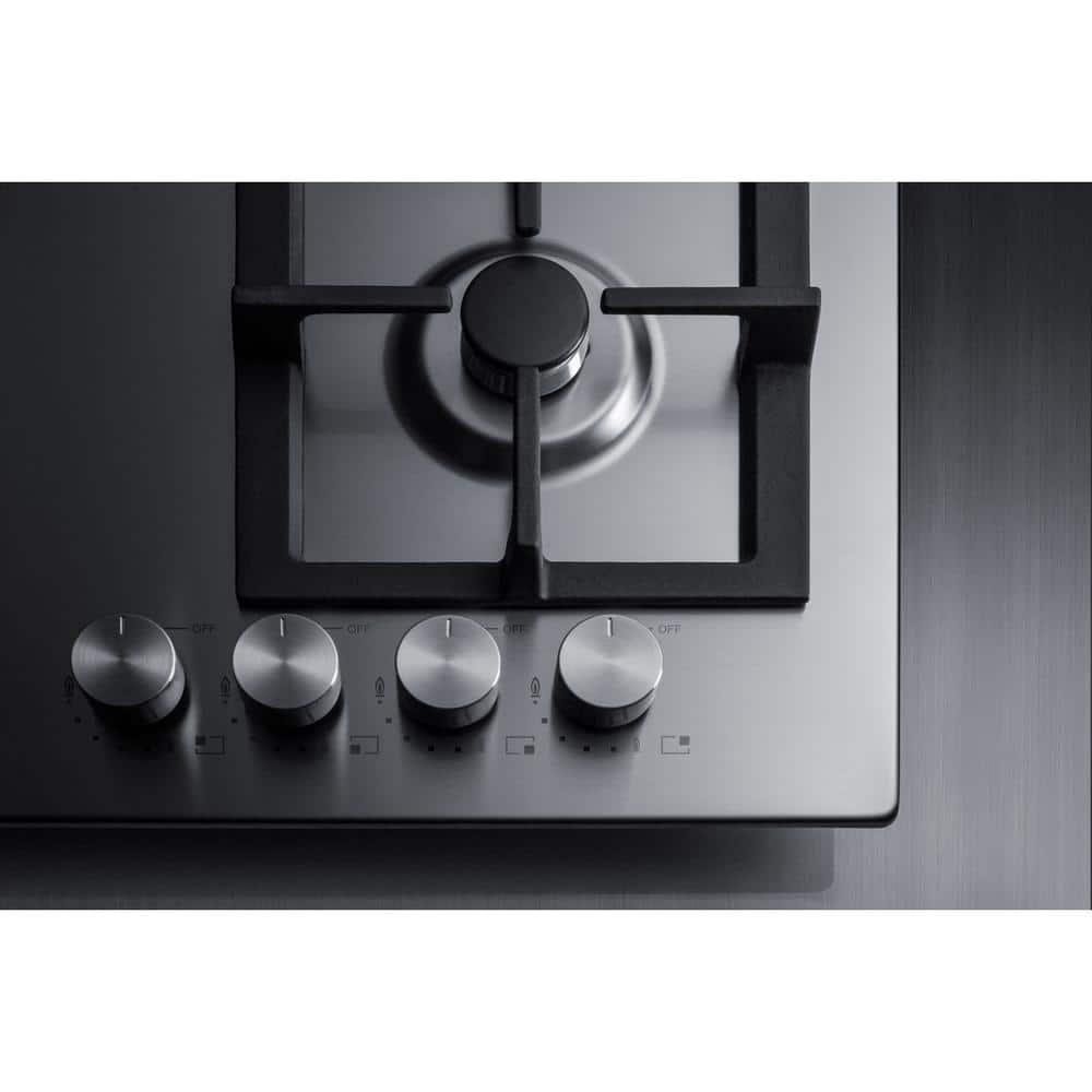 Summit Appliance 24 in LP Gas Cooktop in Stainless Steel with 4 Burners