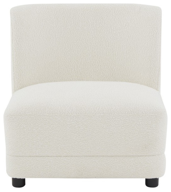 Safavieh Couture Nessa Boucle Accent Chair Ivory / Black   Armchairs And Accent Chairs   by Safavieh  Houzz