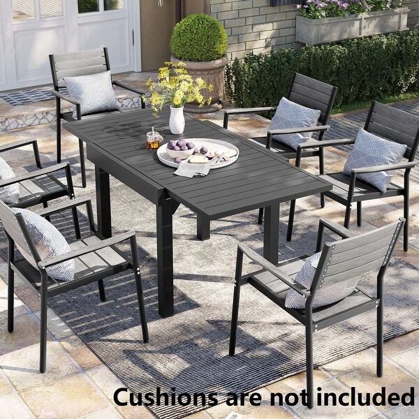 Pellebant Outdoor 3/5/7Piece Aluminum Patio Extendable Dining Set