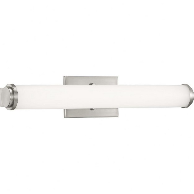 Progress Lighting Phase 1 1 1 light Led Brushed Nickel Linear Bath Bar With Acrylic Shade