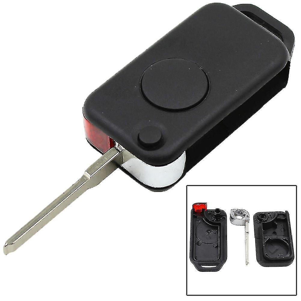 1 Button Remote Flip Car Key Shell For Mercedes B-enz W168 W124 W202 1984-2004