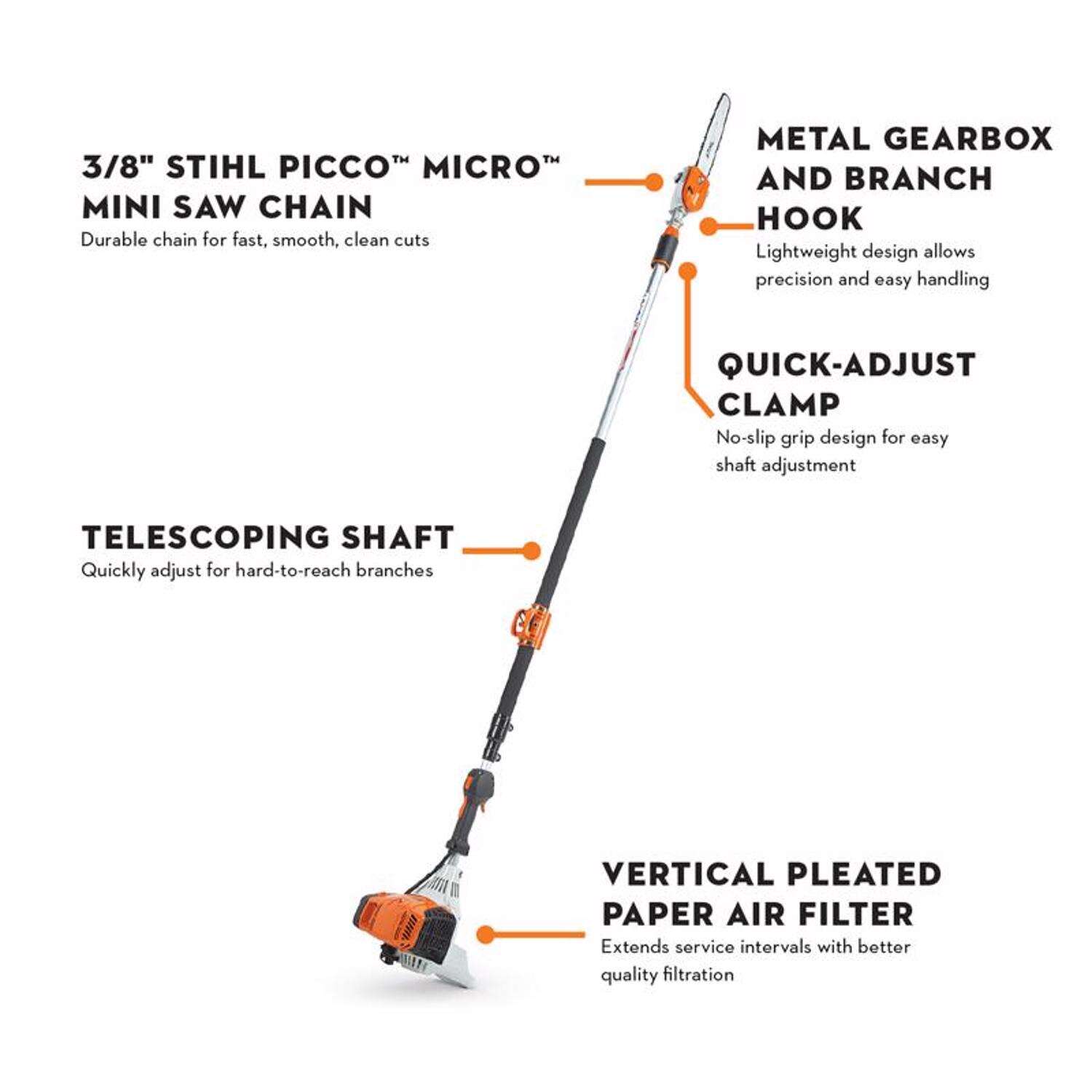 STIHL HT 135 14 in. 36.3 cc Gas Pole Pruner