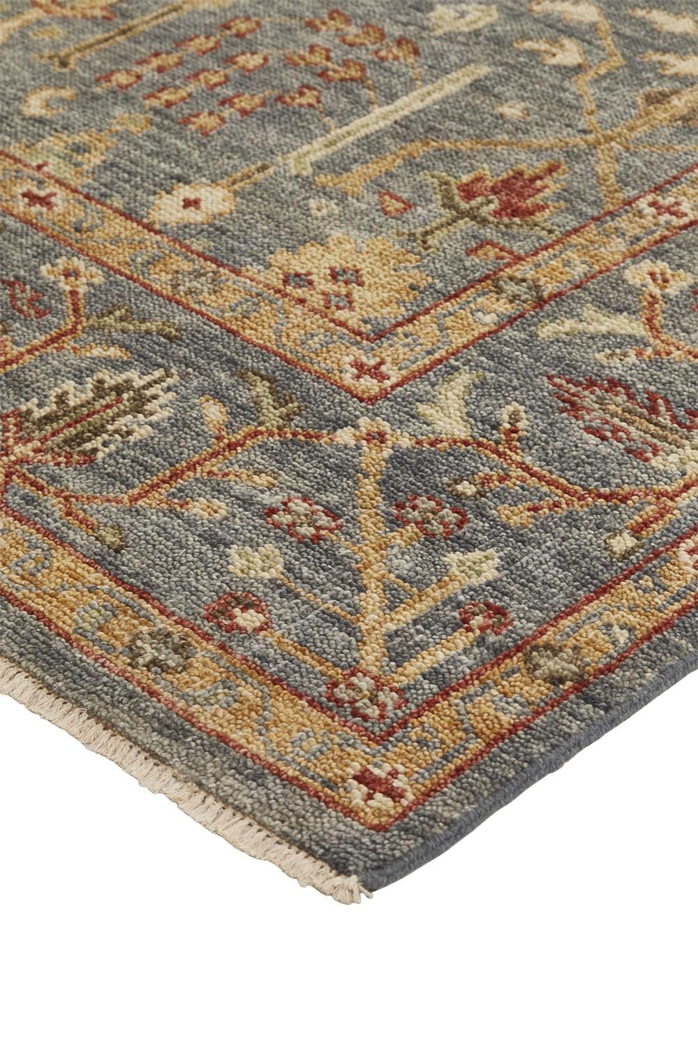 Irie Hand Knotted Gray and Gold Rug by BD Fine