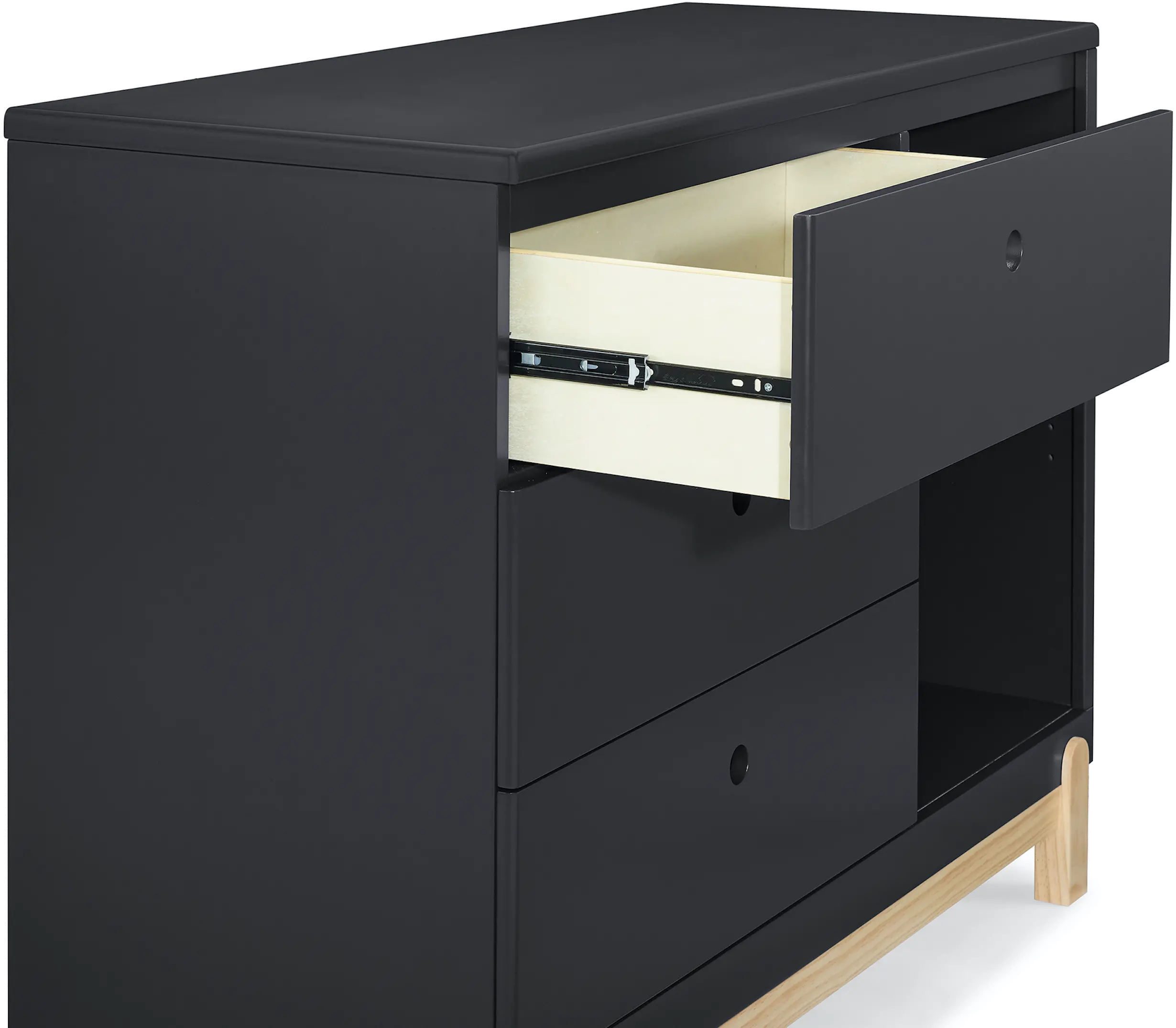 Poppy Dark Gray Dresser with Cubbies