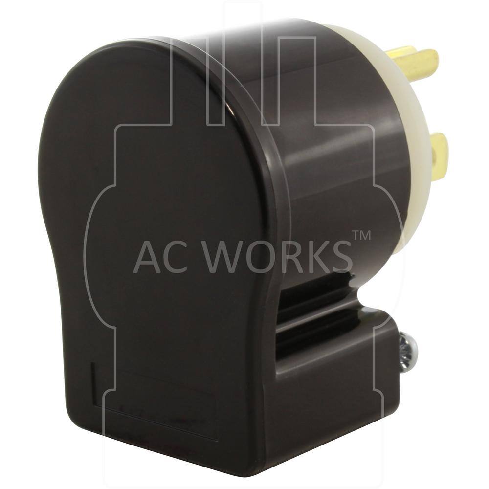 AC WORKS 15 Amp 125-Volt NEMA 5-15P 3-Prong All Angles Elbow Household Male Plug ASE515P