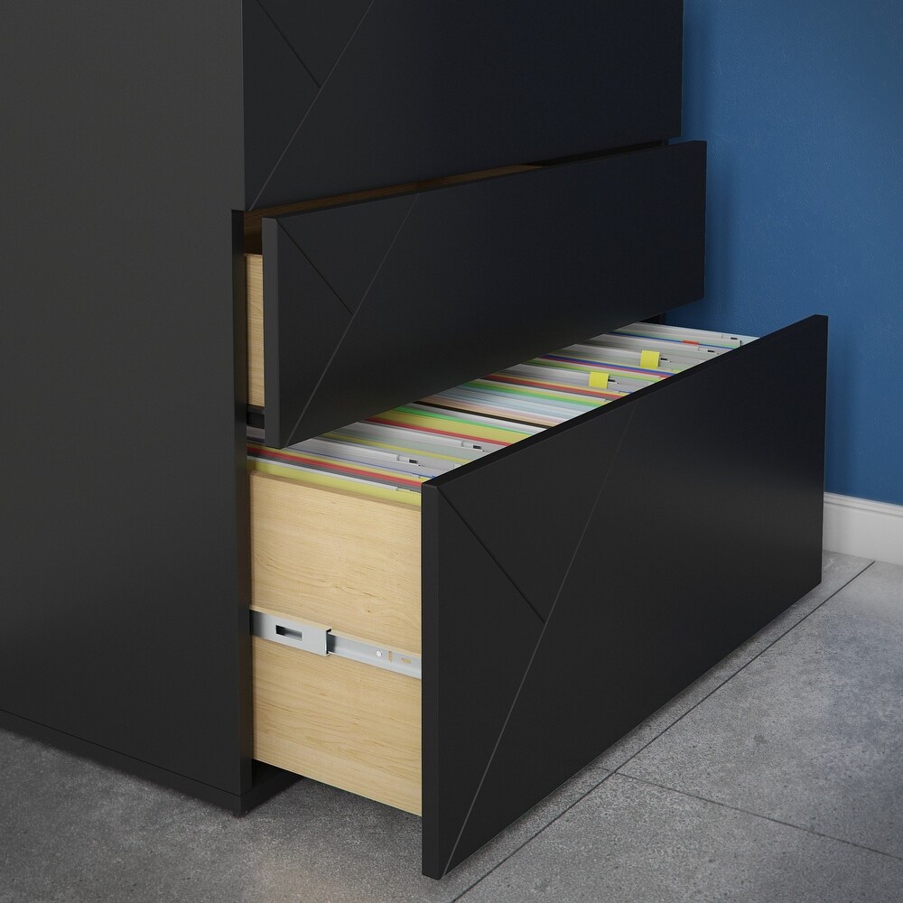 Nexera Atypik 3 Drawer Storage and Filing Cabinet