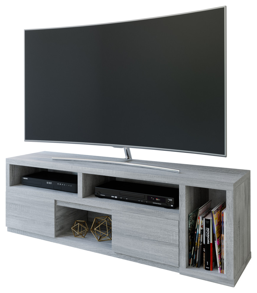 Techni Mobili Adjustable TV Stand Console For TV  x27s up to 65 quot  Contemporary   Entertainment Centers And Tv Stands   by Rta Products  L  Houzz