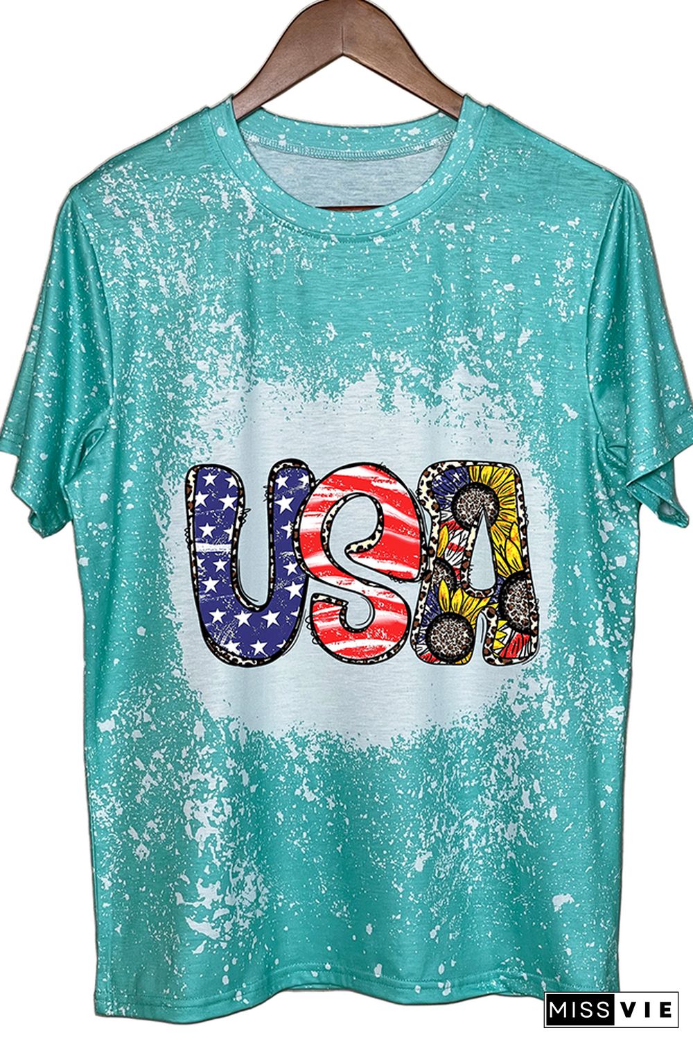 USA Patriotic Sunflower Graphic Tee Wholesale