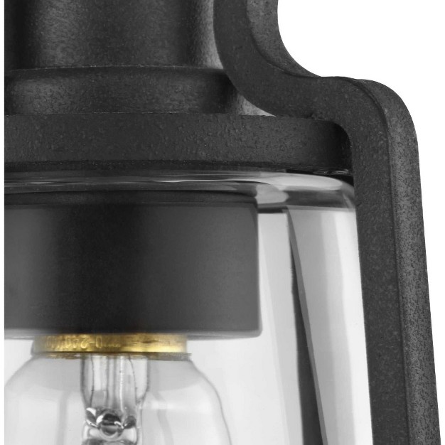 Progress Lighting Benton Harbor 1 light Outdoor Wall Lantern In Black With Clear Glass Shade