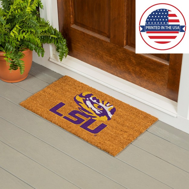 Evergreenncaalsu Tigers Logo Natural Coir 28 X 16 Inches Indoor Outdoor Doormat