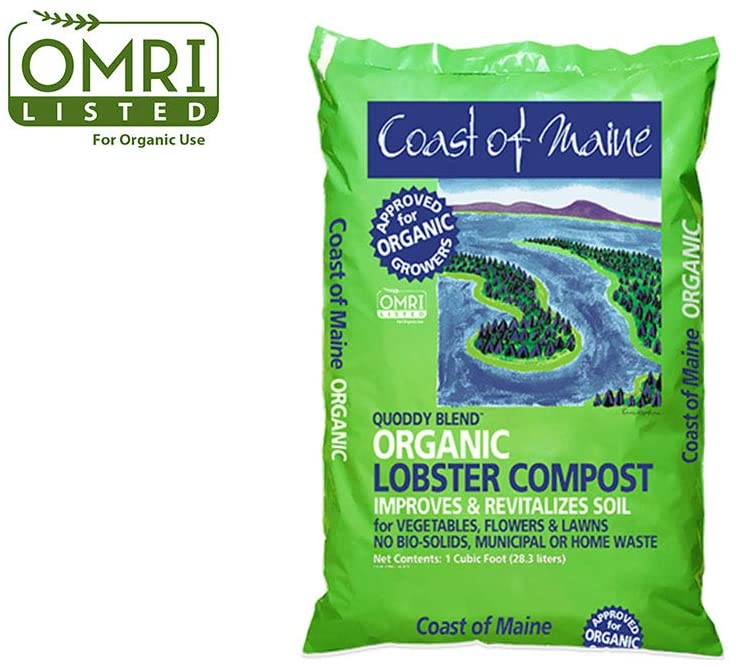 Coast of Maine Q1 Quoddy Blend, Organic Lobster Compost Soil Conditioner, 1 CF (4 Pack)