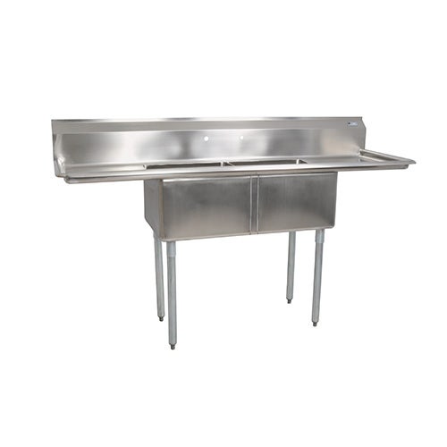 John Boos E2S8-1620-12L18 2 Compartment Pot Sink， 18