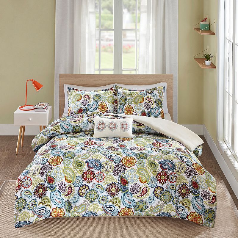 Mi Zone Asha Duvet Cover Set with Throw Pillow