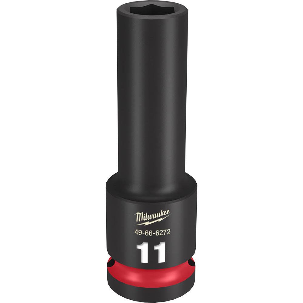 Milwaukee SHOCKWAVE Impact Duty Socket 1/2 Drive 11MM Deep 6 Point 49-66-6272 from Milwaukee