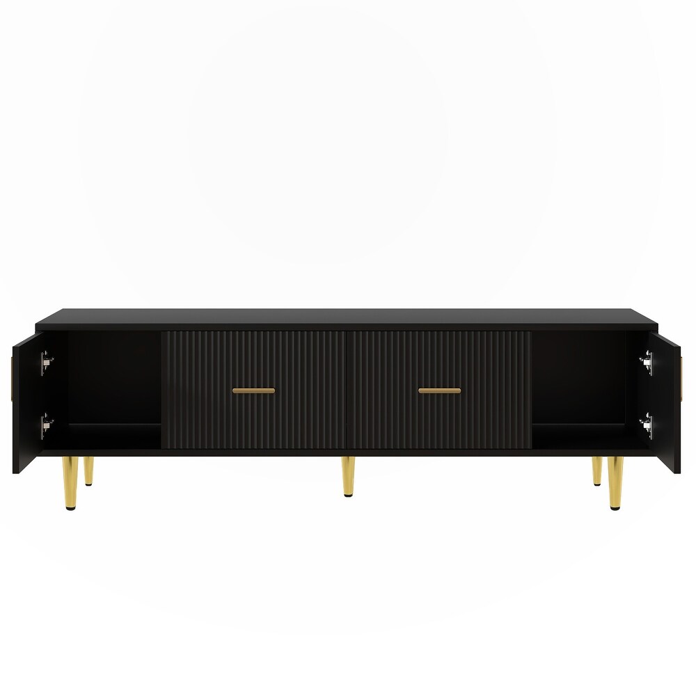 TV Stand with 5 Champagne Legs