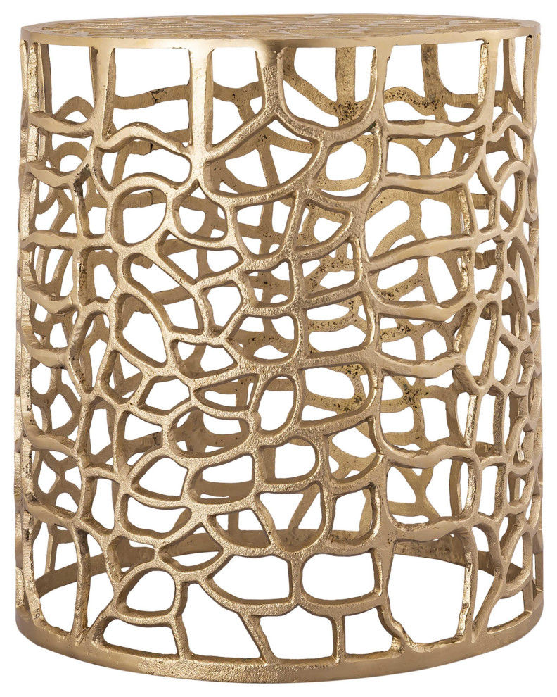 Sophia Gold Side Table   Contemporary   Side Tables And End Tables   by TOV Furniture  Houzz