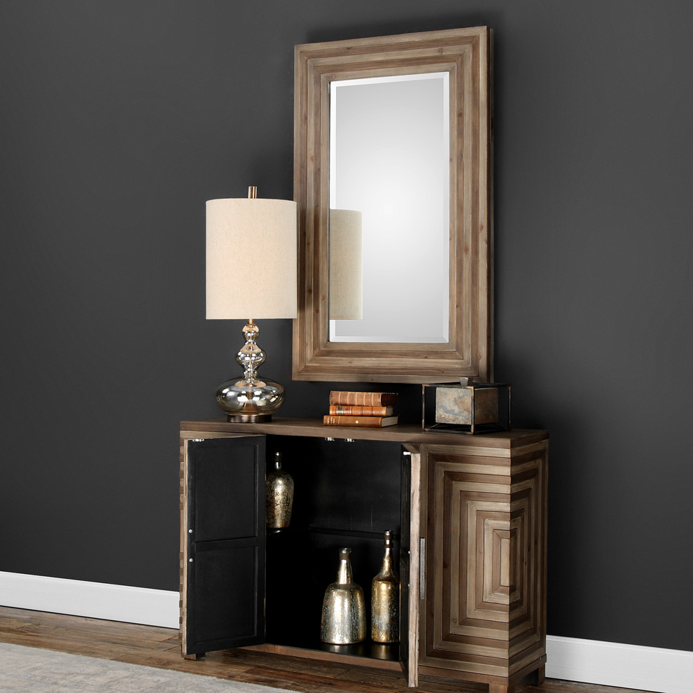 Layton Geometric Console Cabinet   Rustic   Console Tables   by Ownax  Houzz