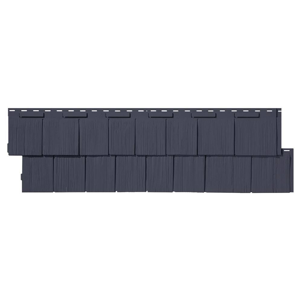 Novik NovikShake 14.5 in. x 48.75 in. RS RoughSawn Shake Polymer Siding in Windsor Blue (12 Panels Per Box 48.8 sq. ft.) 100060127