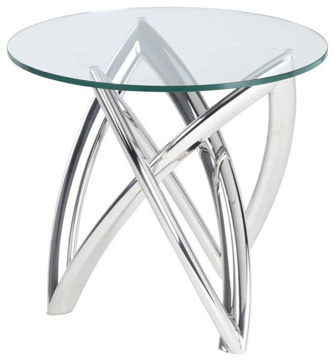 Serafina Silver Side Table   Contemporary   Side Tables And End Tables   by Virgil Stanis Design  Houzz