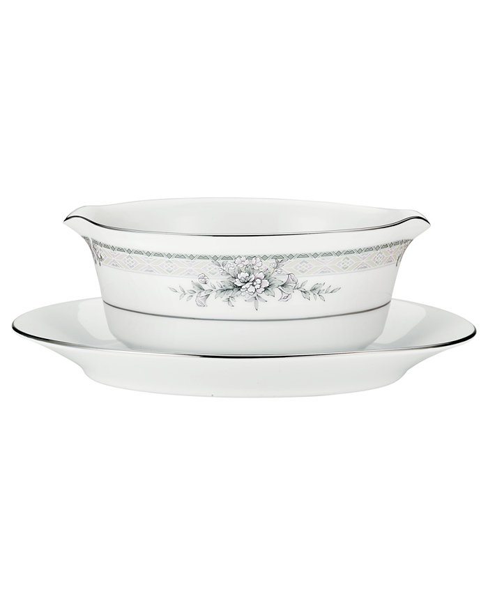 Noritake Sweet Leilani Gravy Boat and Stand Set