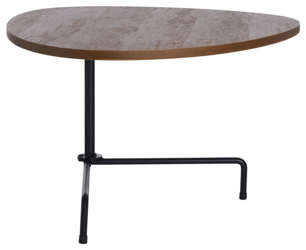 Ryley Tripod Coffee Table Walnut/ Black   Industrial   Coffee Tables   by AED Luxury Home Decor  Houzz