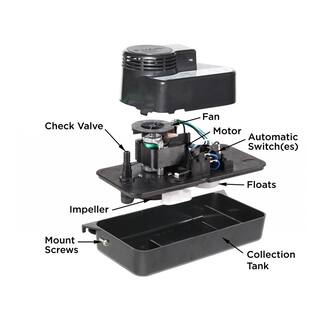 BECKETT Low Profile 115-Volt Plenum Rated Condensate Removal Pump with 20 ft. Max Lift CL201ULP
