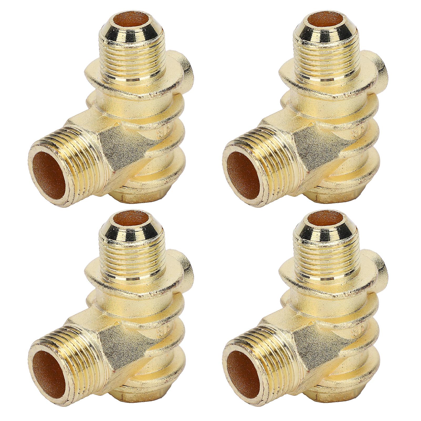 4pcs Air Compressor Check Valve Zinc Alloy Female Threaded Tube Pneumatic Fitting Tool