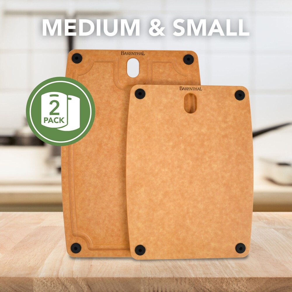 BPA free Eco Composite Reversible Cutting Board Set (2 pc.)   Brown