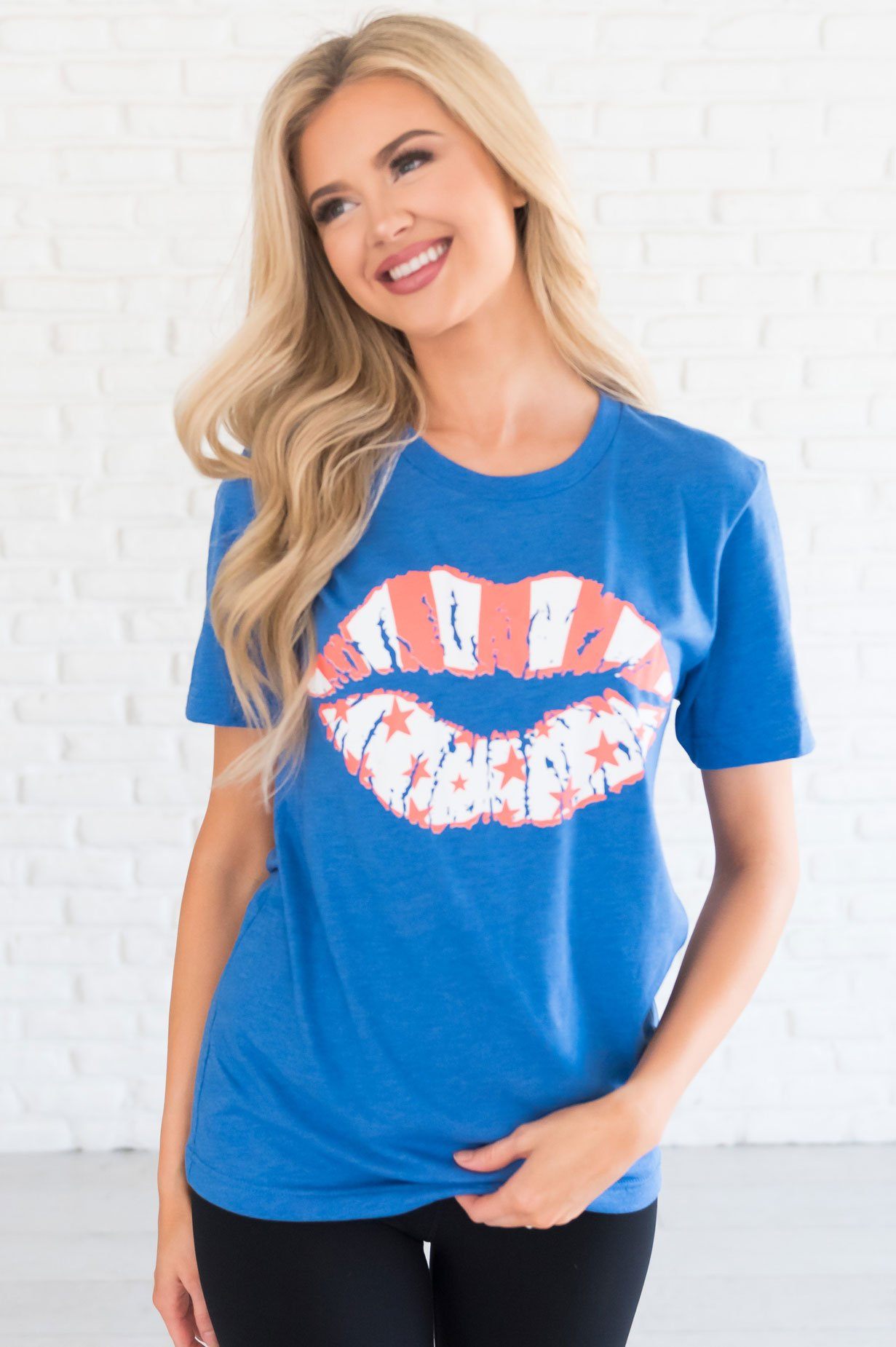 Stars & Stripes Lips  Graphic Tee