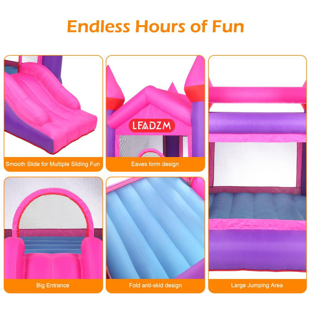 Zimtown Inflatable Bounce Home Child Naughty Castle Small Outdoor Amusement Park Toys with UL Certified Blower