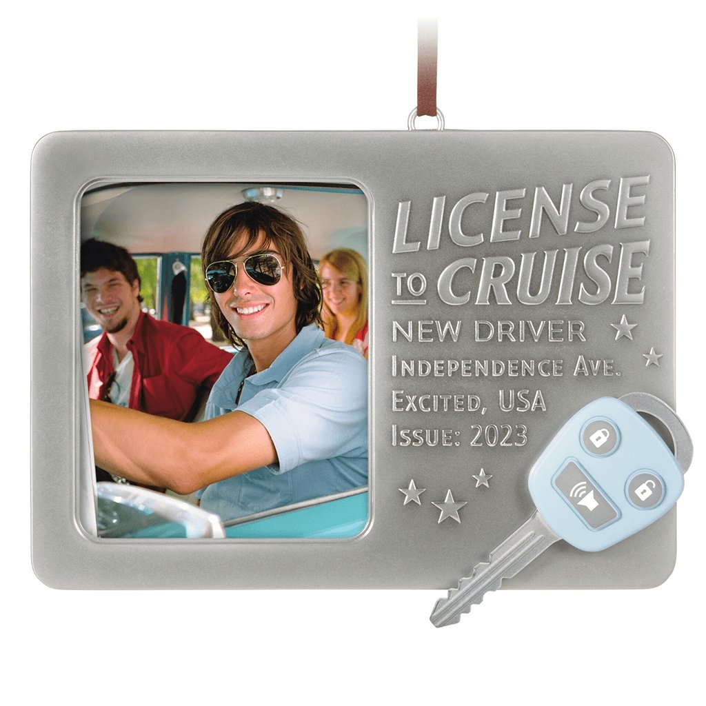 Hallmark  License to Cruise 2023 Metal Photo Frame Ornament (181)