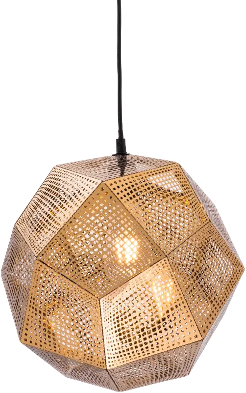 Bald Electroplated Gold Metal Ceiling Lamp