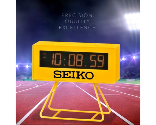 Seiko Victory Marathon Alarm Clock Yellow